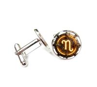 Gemelli per polsini camicia, Fuoco Pipeline Ingranaggio Meccanico Punk Steam, Capricorno Dodici Segni Zodiacali, Fibbia Per Polsino Personalizzata, Accessorio Per Camicia Regalo Per Contabile Capo Aff