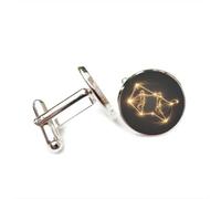 Gemelli per polsini camicia, Gemelli Angelo Personaggi Flusso Di Particelle Fortuna Regalo Amico, Dodici Segni Zodiacali Versatili, Fibbia Da Polso Personalizzata, Accessorio Per Camicia Regalo Per Pa