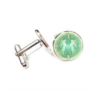 Gemelli per polsini camicia, Gemelli Angelo Proiezione Nebulosa Portafortuna Amico Regalo, Versatile Dodici Segni Zodiacali, Fibbia Da Polso Personalizzata, Accessorio Per Camicia Regalo Per Padre Mar