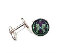 Gemelli per polsini camicia, Gemelli Angelo Scienza Circuito Stampato Fortuna Amico Regalo, Dodici Segni Zodiacali Versatili, Fibbia Da Polso Personalizzata, Accessorio Per Camicia Regalo Per Padre Ma