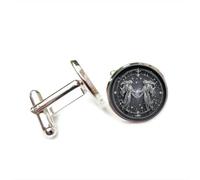Gemelli per polsini camicia, Gemelli Angelo Stella Topologia In Metallo Fortuna Regalo Amico, Dodici Segni Zodiacali Versatili, Fibbia Per Polsino Personalizzata, Accessorio Per Camicia Regalo Per Pad