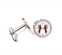 Gemelli per polsini camicia, Gemelli Angelo Topologia Stella Unica Fortuna Regalo Amico, Dodici Segni Zodiacali Versatili, Fibbia Per Polsino Personalizzata, Accessorio Per Camicia Regalo Per Padre Ma