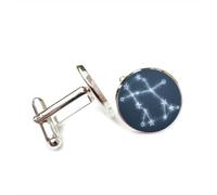 Gemelli per polsini camicia, Gemelli Bussola Microcosmo Entanglement Quantistico Fortuna Regalo Amico, Dodici Segni Zodiacali Versatili, Fibbia Per Polsino Personalizzata, Accessorio Per Camicia Regal