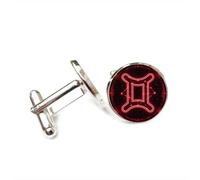 Gemelli per polsini camicia, Gemelli Digitale Universo Cyber Neon Fortuna Regalo Amico, Versatile Dodici Segni Zodiacali, Fibbia Per Polsino Personalizzata, Accessorio Per Camicia Regalo Per Padre