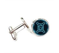 Gemelli per polsini camicia, Gemelli Digitale Universo Cyber Neon Portafortuna Amico Regalo, Dodici Segni Zodiacali Versatili, Fibbia Da Polso Personalizzata, Accessorio Per Camicia Regalo Per Pad