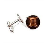 Gemelli per polsini camicia, Gemelli Fuoco Bronzo Vintage Heavy Metal Fortuna Amico Regalo, Versatile Dodici Segni Zodiacali, Fibbia Da Polso Personalizzata, Accessorio Per Camicia Regalo Per Padre Ma