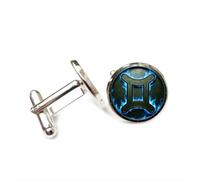 Gemelli per polsini camicia, Gemelli Fuoco Corrosione Texture Heavy Metal Fortuna Regalo Amico, Versatile Dodici Segni Zodiacali, Fibbia Per Polsino Personalizzata, Accessorio Per Camicia Regalo Per P