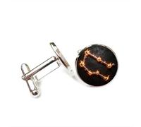 Gemelli per polsini camicia, Gemelli Fuoco Stella Cmpass Heavy Metal Fortuna Amico Regalo, Dodici Segni Zodiacali Versatili, Fibbia Per Polsino Personalizzata, Accessorio Per Camicia Regalo Per Padre