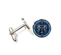 Gemelli per polsini camicia, Gemelli Personaggi Cyber Metallo Rilievo Fortuna Regalo Amico, Versatile Dodici Segni Zodiacali, Fibbia Per Polsino Personalizzata, Accessorio Per Camicia Regalo Per P