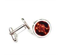 Gemelli per polsini camicia, Gemelli Personaggi Stella Cyber Neon Fortuna Amico Regalo, Versatile Dodici Segni Zodiacali, Fibbia Da Polsino Personalizzata, Accessorio Per Camicia Regalo Per Padre