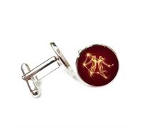 Gemelli per polsini camicia, Gemelli Personaggi Unico Flusso Di Particelle Fortuna Regalo Amico, Dodici Segni Zodiacali Versatili, Fibbia Da Polso Personalizzata, Accessorio Per Camicia Regalo Per Pad