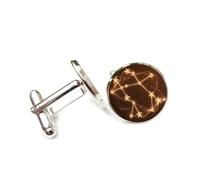 Gemelli per polsini camicia, Gemelli Raggio Bussola Entanglement Quantistico Fortuna Regalo Amico, Dodici Segni Zodiacali Versatili, Fibbia Per Polsino Personalizzata, Accessorio Per Camicia Regalo Pe