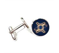 Gemelli per polsini camicia, Gemelli Simbolo Futuro Circuito Fortuna Amico Regalo, Versatile Dodici Segni Zodiacali, Fibbia Da Polso Personalizzata, Accessorio Per Camicia Regalo Per Padre Marito Fest