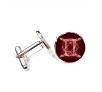 Gemelli per polsini camicia, Gemelli Simbolo Pianeta Quantum Entanglement Fortuna Amico Regalo, Versatile Dodici Segni Zodiacali, Fibbia Da Polso Personalizzata, Accessorio Per Camicia Regalo Per Padr