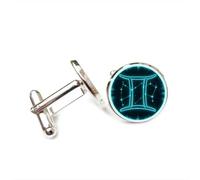 Gemelli per polsini camicia, Gemelli Stella Linea Futuro Cyber Neon Fortuna Amico Regalo, Versatile Dodici Segni Zodiacali, Fibbia Per Polsino Personalizzata, Accessorio Per Camicia Regalo Per Pad