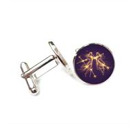 Gemelli per polsini camicia, Gemelli Stella Personaggi Particella Flusso Fortuna Amico Regalo, Dodici Segni Zodiacali Versatili, Fibbia Da Polso Personalizzata, Accessorio Per Camicia Regalo Per Padre