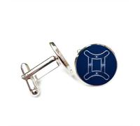 Gemelli per polsini camicia, Gemelli Striscia D'Argento Topologia Nebulosa Regalo Fortuna Amico, Dodici Segni Zodiacali Versatili, Polsino Personalizzato Fibbia, Accessorio Per Camicia Regalo Per Padr
