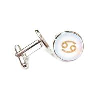 Gemelli per polsini camicia, Granchio Dorato Scintillante, Intreccio Quantico, Dodici Segni Zodiacali Del Cancro, Fibbia Per Polsino, Accessorio Per Camicia, Regalo Per Contabile, Capo, Affari, Matrim