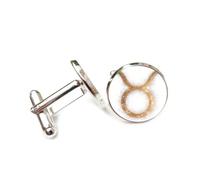 Gemelli per polsini camicia, Incontro Del Toro Con La Nebulosa Cosmica, Aura, Entanglement Quantistico, Toro, Dodici Segni Zodiacali, Fibbia Per Polsino Portafortuna Personalizzata, Accessorio Per Cam