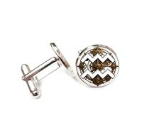 Gemelli per polsini camicia, Ingranaggio Corrosione Stile Vittoriano Steampunk, Acquario Dodici Segni Zodiacali, Fibbia Personalizzata Per Polsino, Accessorio Per Camicia Regalo Per Contabile Capo Aff