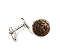 Gemelli per polsini camicia, Ingranaggio Pipeline Bronzo Corrosione Steam Punk, Sagittario Dodici Segni Zodiacali, Fibbia Per Polsino Personalizzata, Accessorio Per Camicia Regalo Per Contabile Capo A