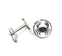 Gemelli per polsini camicia, Ingranaggio Tridimensionale Granchio Meccanico Metallo Pesante, Dodici Segni Zodiacali Del Cancro, Fibbia Per Polsino, Accessorio Per Camicia Regalo Per Contabile Capo Aff