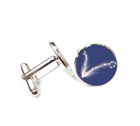 Gemelli per polsini camicia, Linea Stellare Pesci Flusso Di Particelle Regalo Per Il Miglior Amico, Pesci Dodici Segni Zodiacali, Fibbia Per Polsino Personalizzata, Accessorio Per Camicia Regalo Per C