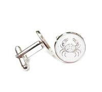 Gemelli per polsini camicia, Mappa Della Topologia Della Linea Stellare Splendente A Forma Di Granchio, Dodici Segni Zodiacali Del Cancro, Fibbia Per Polsino, Accessorio Per Camicia, Regalo Per Contab