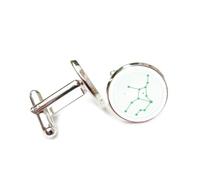 Gemelli per polsini camicia, Modello Matrix Linea Stellare Proiezione Olografica Artistica, Vergine Dodici Segni Zodiacali, Fibbia Per Polsino Portafortuna Personalizzata, Accessorio Per Camicia Regal