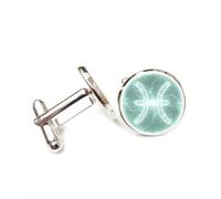 Gemelli per polsini camicia, Nebulosa Pesci Universo Intreccio Quantistico Fortuna Regalo Amico, Pesci Dodici Zodiaco, Fibbia Per Polsino Personalizzata, Accessorio Per Camicia Regalo Per Contabile Fi
