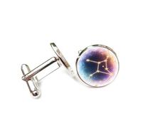 Gemelli per polsini camicia, Nebulosa Stella Vergine, Entanglement Quantistico, Regalo Per Il Miglior Amico, Vergine, Dodici Segni Zodiacali, Fibbia Per Polsino Personalizzata, Accessorio Per Camicia,