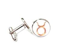 Gemelli per polsini camicia, Novità Simbolo Del Toro Nebulosa Cosmica Entanglement Quantistico, Toro Dodici Segni Zodiacali, Fibbia Per Polsino Portafortuna Personalizzata, Accessorio Per Camicia Reg