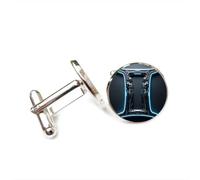 Gemelli per polsini camicia, Personaggi Gemelli Scienza Metallo Rilievo Fortuna Amico Regalo, Dodici Segni Zodiacali Versatili, Fibbia Da Polsino Personalizzata, Accessorio Per Camicia Regalo Per Padr