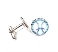Gemelli per polsini camicia, Pesci Futuro Scienza Luce Sollievo Fortuna Amico Regalo, Pesci Dodici Segni Zodiacali, Fibbia Per Polsino Personalizzata, Accessorio Camicia Regalo Per Contabile Fidanzato