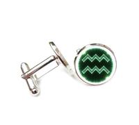 Gemelli per polsini camicia, Proiezione Olografica Della Scienza Del Futuro, Dodici Segni Zodiacali Dell'Acquario, Fibbia Personalizzata Per Polsino, Accessorio Per Camicia, Regalo Per Contabile, Capo