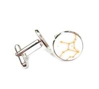 Gemelli per polsini camicia, Punti Stellari Vergine Entanglement Quantistico Regalo Di Augurio Per Il Miglior Amico, Vergine Dodici Segni Zodiacali, Fibbia Per Polsino Personalizzata, Accessorio Per C
