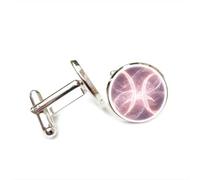 Gemelli per polsini camicia, Regalo Per Amico Con Entanglement Quantistico Futuro Della Nebulosa Pesci, Pesci Dodici Segni Zodiacali, Fibbia Per Polsino Personalizzata, Accessorio Per Camicia Regalo P