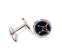 Gemelli per polsini camicia, Regalo Per Amico Con Totem Cosmico Vergine, Entanglement Quantistico E Augurio Per Il Miglior Amico, Dodici Segni Zodiacali Vergine, Fibbia Per Polsino Personalizzata, Acc