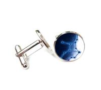 Gemelli per polsini camicia, Regalo Per Il Miglior Amico Con Entanglement Quantistico A Gradiente Stellare Vergine, Dodici Segni Zodiacali Vergine, Fibbia Per Polsino Personalizzata, Accessorio Per Ca