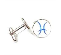 Gemelli per polsini camicia, Scansione Digitale Pesci, Arte Del Difetto, Regalo Per Il Miglior Amico, Pesci, Dodici Segni Zodiacali, Fibbia Per Polsino Personalizzata, Accessorio Per Camicia, Regalo P