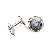 Gemelli per polsini camicia, Scultura A Rilievo Meccanico In Metallo Raffigurante L'Universo, Segno Zodiacale Del Toro, Dodici Segni Zodiacali, Fibbia Per Bracciale Portafortuna Personalizzata, Access