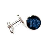 Gemelli per polsini camicia, Simbolo Cosmico Della Vergine, Entanglement Quantistico, Regalo Per Il Miglior Amico, Vergine, Dodici Segni Zodiacali, Fibbia Per Polsino Personalizzata, Accessorio Per Ca