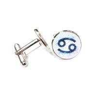 Gemelli per polsini camicia, Simbolo Del Granchio, Stella, Alone Misterioso, Intreccio Quantico, Cancro, Dodici Segni Zodiacali, Fibbia Per Polsino, Accessorio Per Camicia, Regalo Per Contabile, Capo,