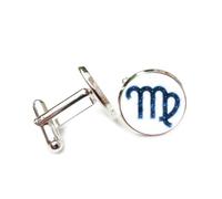 Gemelli per polsini camicia, Simbolo Della Nebulosa Vergine, Entanglement Quantistico, Regalo Per Il Miglior Amico, Vergine, Dodici Segni Zodiacali, Fibbia Per Polsino Personalizzata, Accessorio Per C