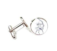 Gemelli per polsini camicia, Striscia Zodiacale Universo Totem Cielo Topologia, Sagittario Dodici Segni Zodiacali, Fibbia Per Polsino Personalizzata, Accessorio Per Camicia Regalo Per Contabile Capo A