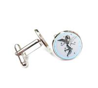 Gemelli per polsini camicia, Totem Angelo Vergine Di Alta Qualità, Regalo Portafortuna Per Amici, Vergine, Dodici Segni Zodiacali, Fibbia Per Polsino Personalizzata, Accessorio Per Camicia, Regalo Pe