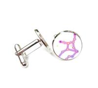 Gemelli per polsini camicia, Totem Di Star Della Moda Dei Cartoni Animati, Cyber Neon Artistico, Vergine, Dodici Segni Zodiacali, Fibbia Per Polsino Portafortuna Personalizzata, Accessorio Per Cam