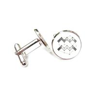 Gemelli per polsini camicia, Totem In Metallo Anticorrosione, Topologia Della Stella Nebulosa, Dodici Segni Zodiacali Dell'Acquario, Fibbia Personalizzata Per Polsino, Accessorio Per Camicia, Regalo P