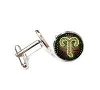 Gemelli per polsini camicia, Totem Simbolo Ariete Giunto Di Saldatura Trama Del Circuito, Dodici Segni Zodiacali Ariete, Fibbia Per Polsino, Accessorio Per Camicia Regalo Per Contabile Capo Affari Mat