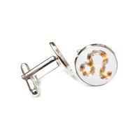 Gemelli per polsini camicia, Totem Simbolo Astratto Del Leone, Cristallo Energetico Del Fulmine, Dodici Segni Zodiacali Del Leone, Fibbia Personalizzata Per Polsino, Accessorio Per Camicia, Regalo Per